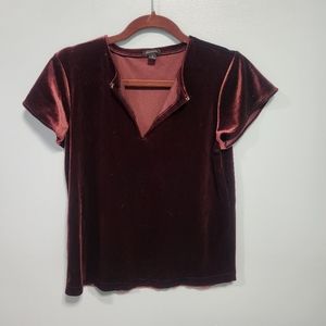 Ann Taylor Velvet Tee Shirt medium